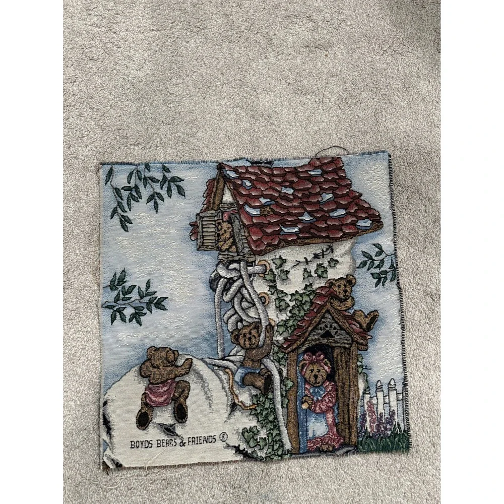 Boyds Bears & Friends Tapestry Wall Hanging Cottagecore‎ Country Decor